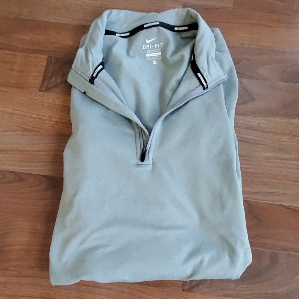 Gray Nike dri-fit zip up